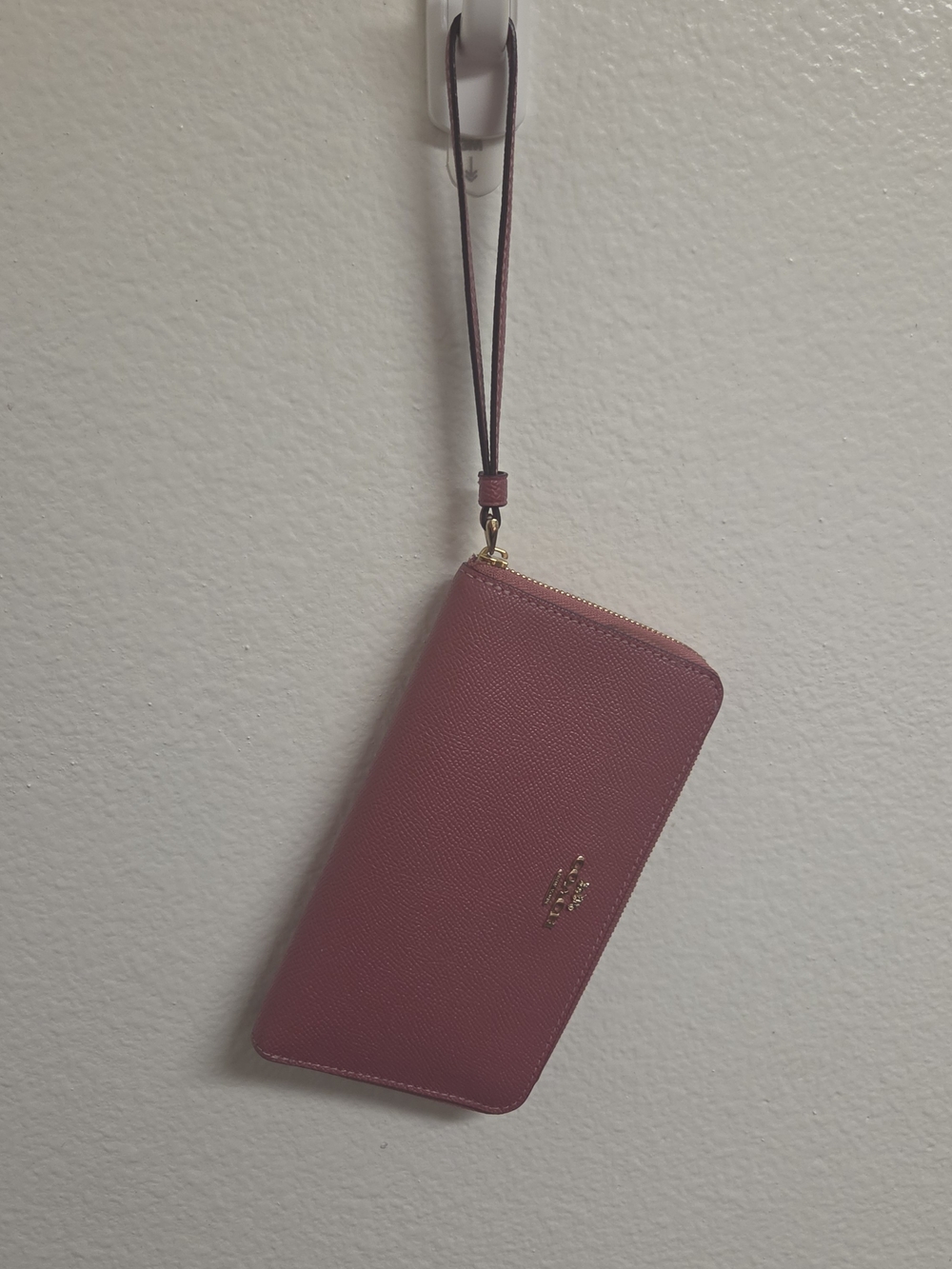 Coach Pink Zip Wristlet Clutch
